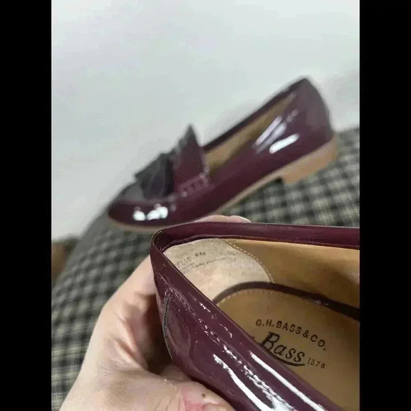 NWOT Burgundy Patent Leather Loafer - Picture 3 of 3